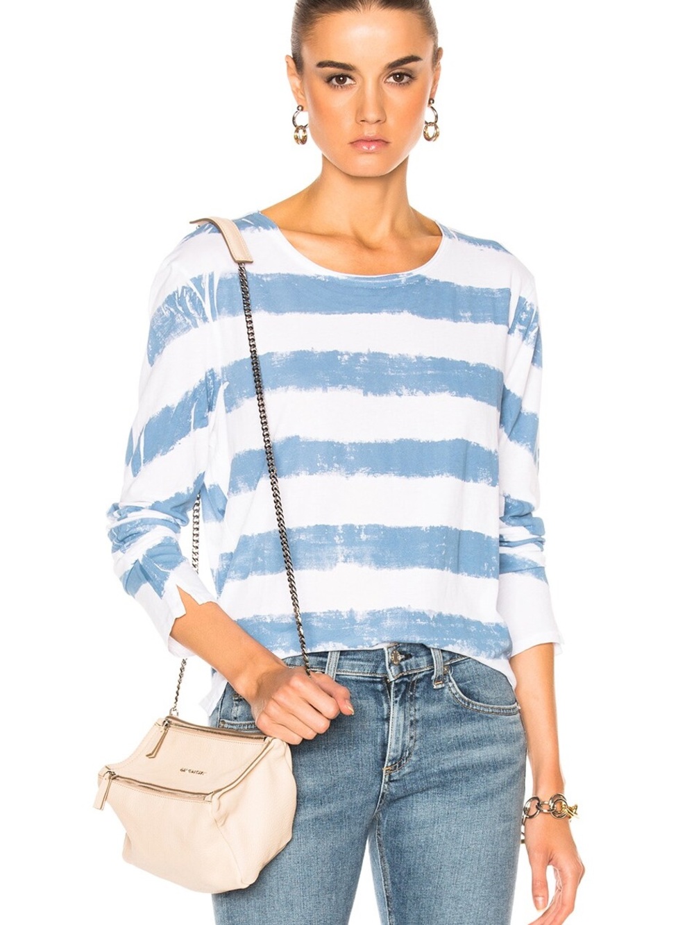 RAG & BONE Washed Stripe Long Sleeve Tee